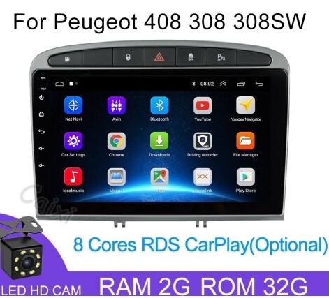 Магнитола Android 2G-32G Peugeot 408 308 Магнитола Android 2G-32G Peugeot 408 308